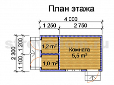 Дачная бытовка 2,3х4м. (Б-02)